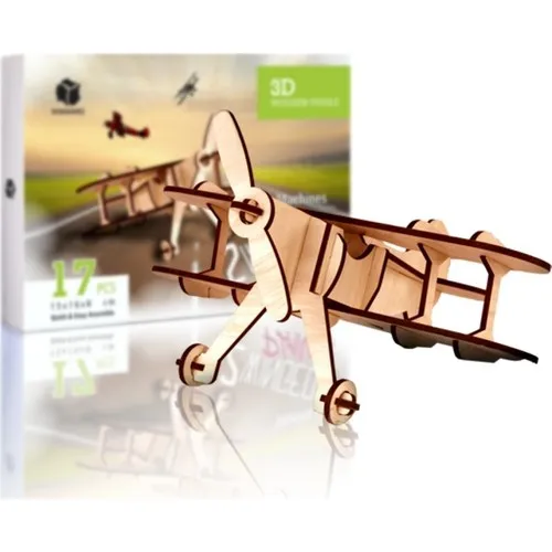 Pershang 2 Winged Aircraft 17 Piece Wooden 3D Puzzle