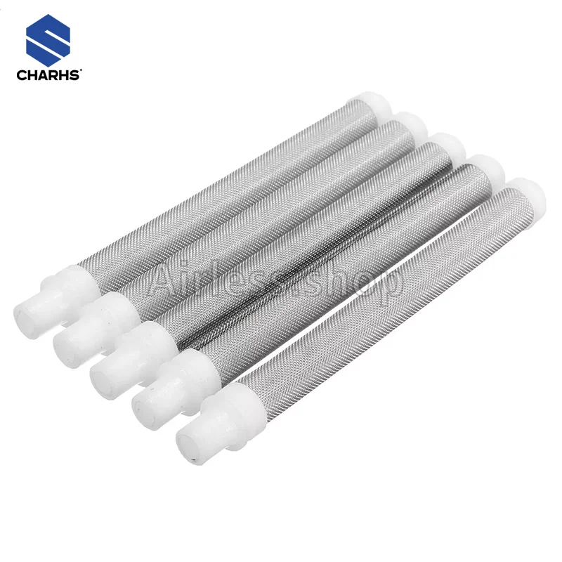 CHARHS 5pcs filtro Push-In per pistola a spruzzo per vernice 30/60/100/150 mesh per pistola a spruzzo per vernice wa9ner 304 inossidabile