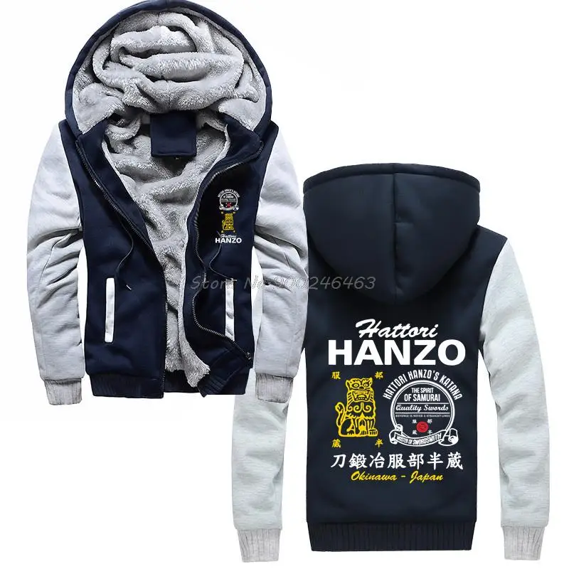 Kill Bill Hattori Hanzo Ninja Samurai Katana Swordsmith Japanese Hoodie Unisex Men Thicken Hoodies Hooded Sweatshirt Streetwear