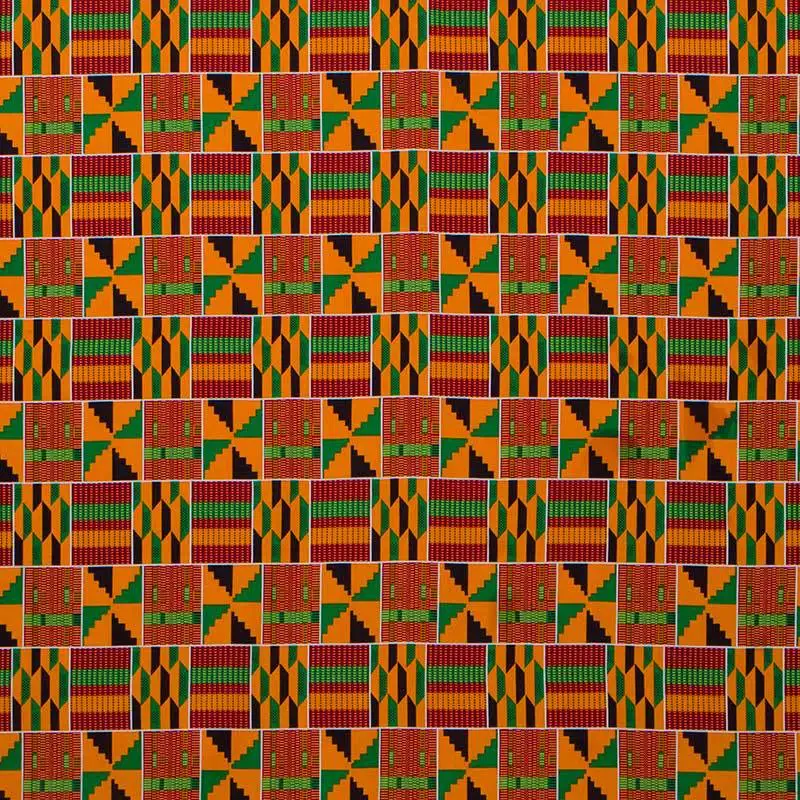 Soft Classic Ankara African Prints Kente Fabric Real Wax Pagne 100% Cotton Top Sewing Material For Dress Patterned Patchwork