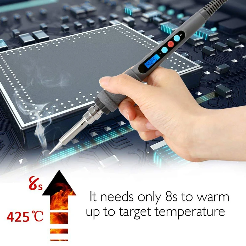 Wooden burning kit with adjustable temperature soldering iron DIY tool set embossing engraving pyrography combination