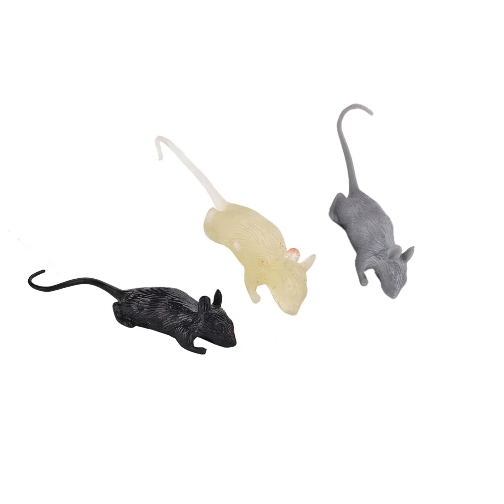 1/2Pcs/set Mouse Toy Mice Rubber Mouse Rats Figurines Realistic Toy Scary Joke Plastic Craft Funny Gifts for Friends