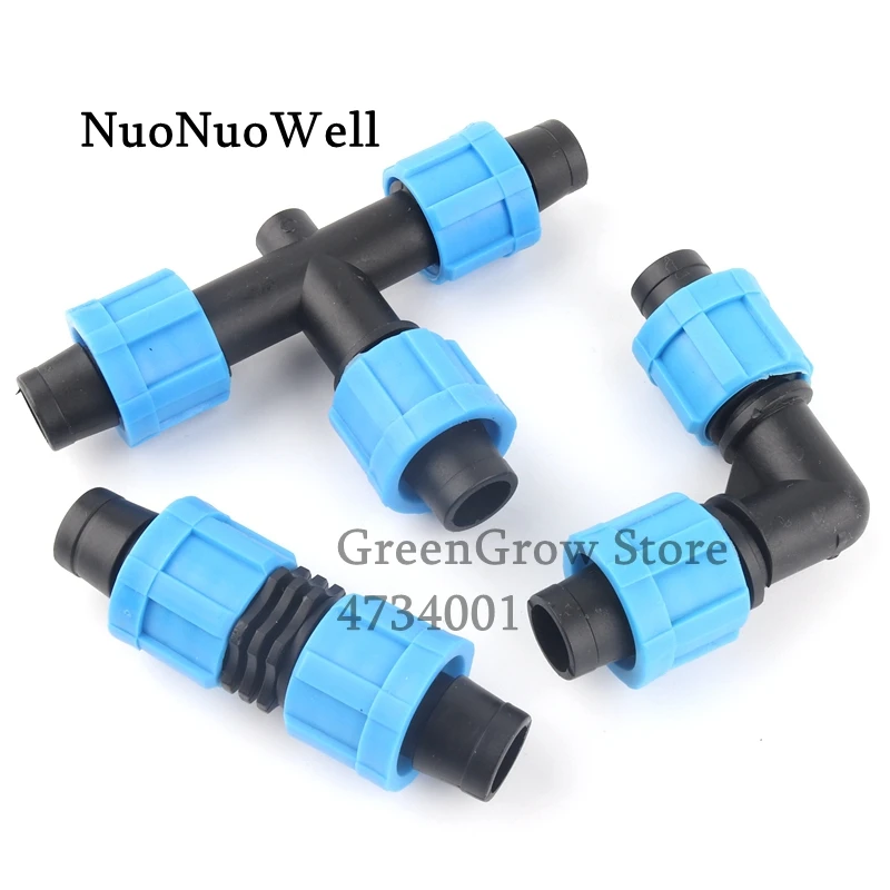 5pcs/lot 16mm Irrigation Drip Tape Connectors Agricultural Farm Water Saving Irrigation System Hose Joint Garden Water Connector