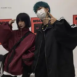 Women's Harajuku Sunscreen Casual Spring and Autumn Couples Zipper Jacket High Street All-Match Teenagers