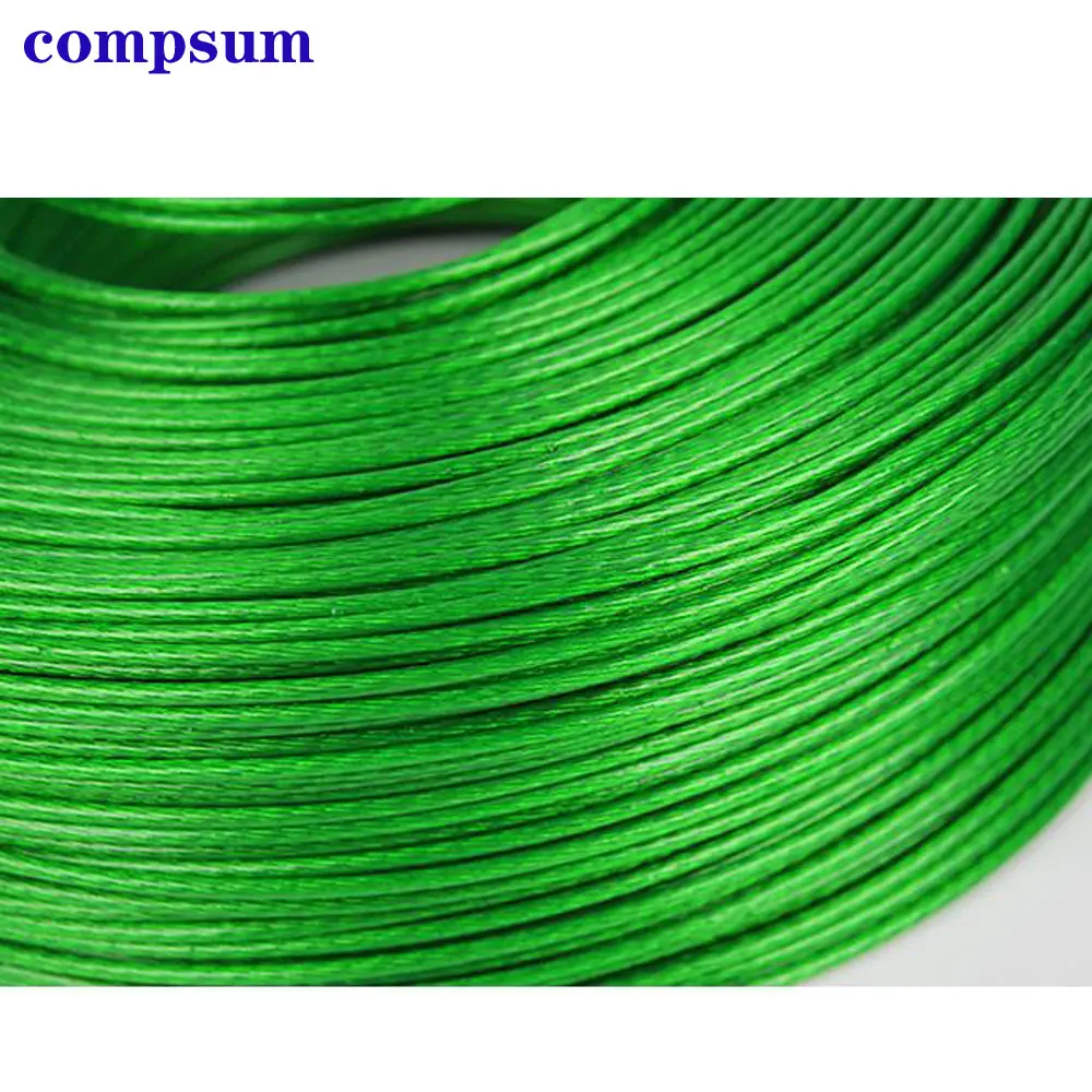 Cable de cuerda de alambre Flexible recubierto de PVC, acero inoxidable para tendedero, estante de uva para invernadero