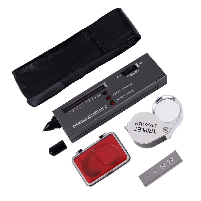 

2 in 1 Diamond Tester＋30X LED Magnifying Glasses Jeweler Tool Pocket Jewelry Loupe Jewelers Eye Glass Magnifier Tools