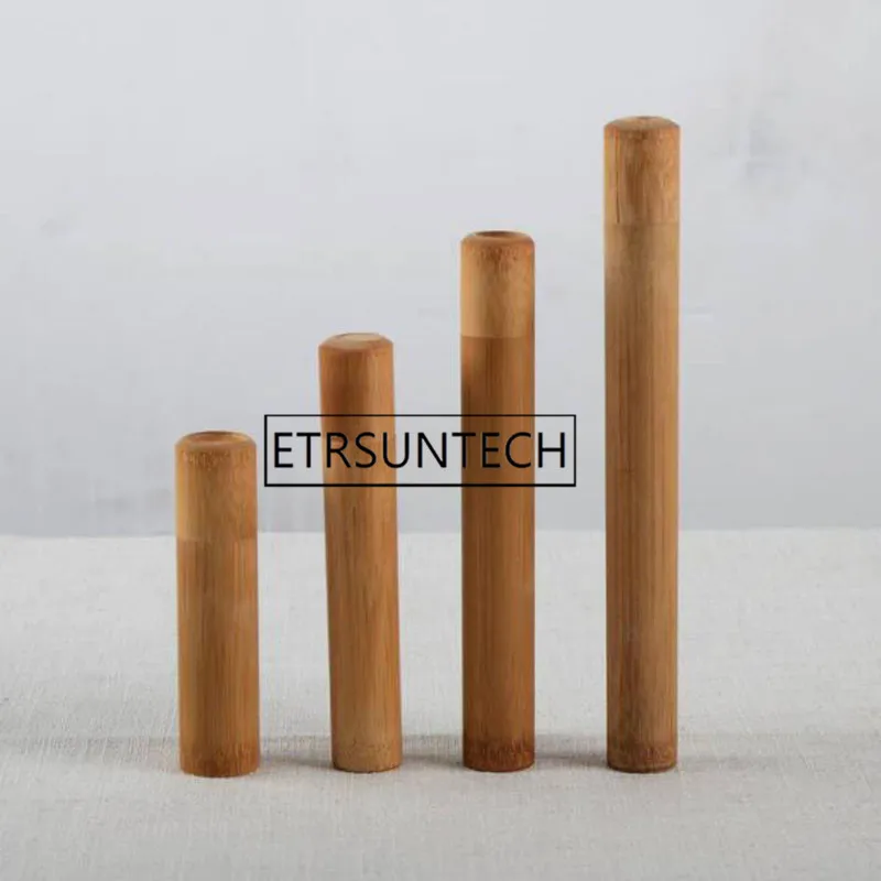 50pcs Cylindrical Bamboo Fragrant Tube Natural Eco-Friendly Portable Tea Box Candy Jar Incense Tube 23cm