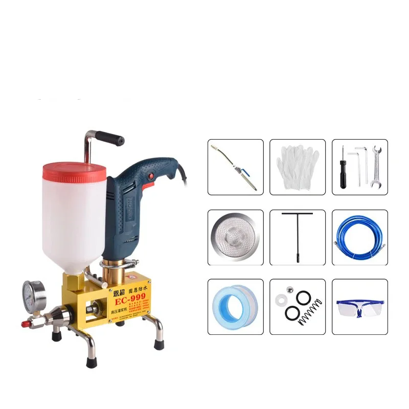 810/910W Epoxy injection pump Epoxy / Polyurethane foam Grouting Machine Steel Hose concrete repair crack 999 high quality grout