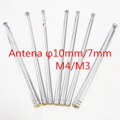 New arrival Antenas Transmitter Metal Rod Diameter 10mm M4 7mm M3 For R/C Toys Racing Car Helicopter Model Spare Parts Airplane