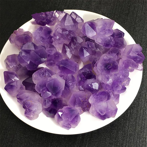 100GPure Natural Uruguay Amethyst Cluster Amethyst Raw Stone Amethyst Flower Backbone Crystal Amethyst Bud DIY Pendant Raw Stone