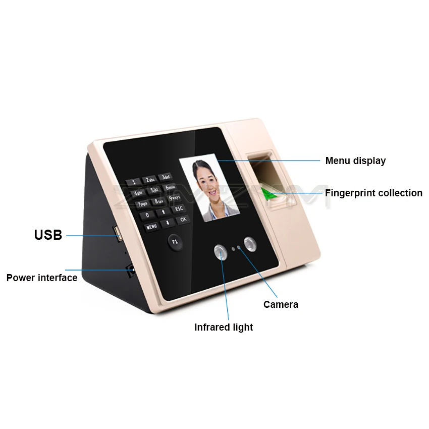 FA02 Face Recognition-ลายนิ้วมือ Facial Recognition Smart Face/ลายนิ้วมือ/รหัสผ่านเข้าร่วม