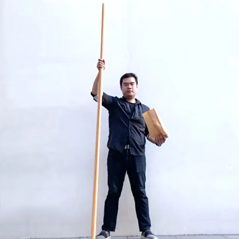 Appearing Big Straw Stick 2.5M Magic Tricks Professional Magician Wand Straw From Empty Bag Gimmick Props Illusion