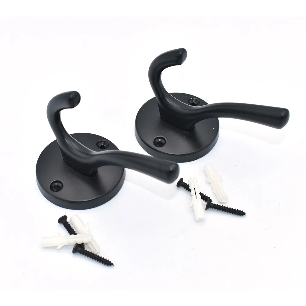 Metal gun black Wall Hook Set, Wall Hook Rack with screws, Decorative Hooks,cast iron wall hooks,Wall Mount for hanging