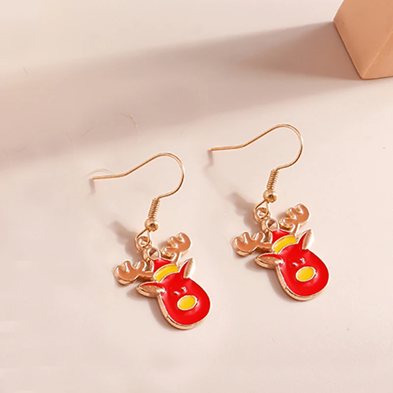 Leslie Mix Stile Winter Frohe Weihnachten Ohrringe Mode Schneeflocke Baum Santa Claus Deer Tropfen Ohrringe Neue Jahr Schmuck Geschenke – Detail 34