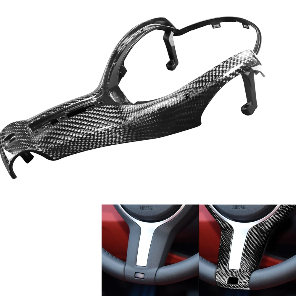 

For BMW M-Sport Series F20 F22 F30 F31 F32 F33 F36 F10 M F06 F12 F13 X5 F15 X6 F16 Steering Wheel Trim Gear Center Paddle Cover