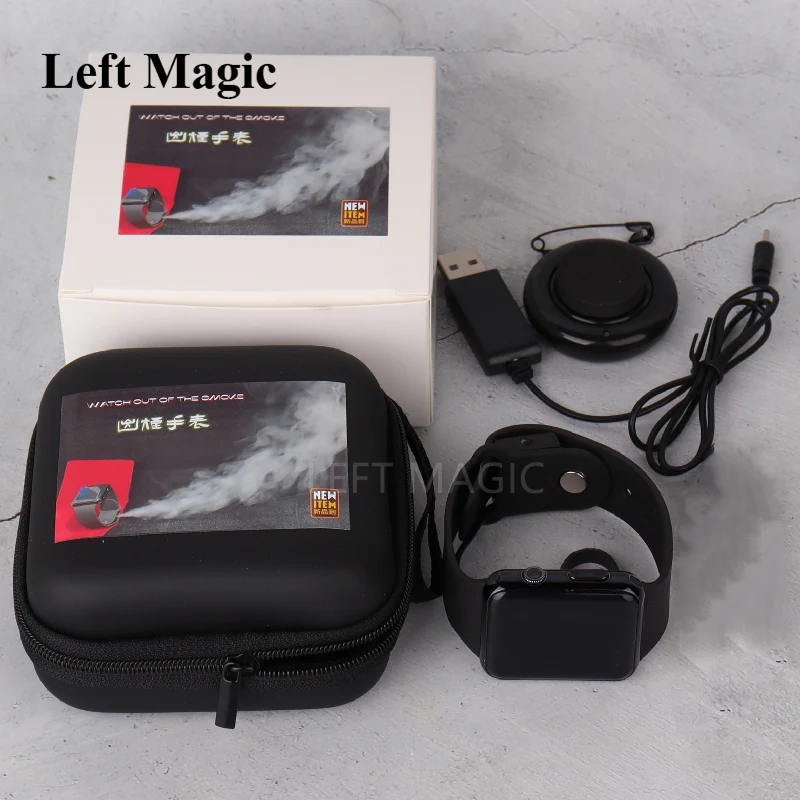 Magician Smoke Watch Magic Tricks Flash Arm Control Smoke Device Magic Props Mentalism Close Up Street Stage Illusion Gimmick