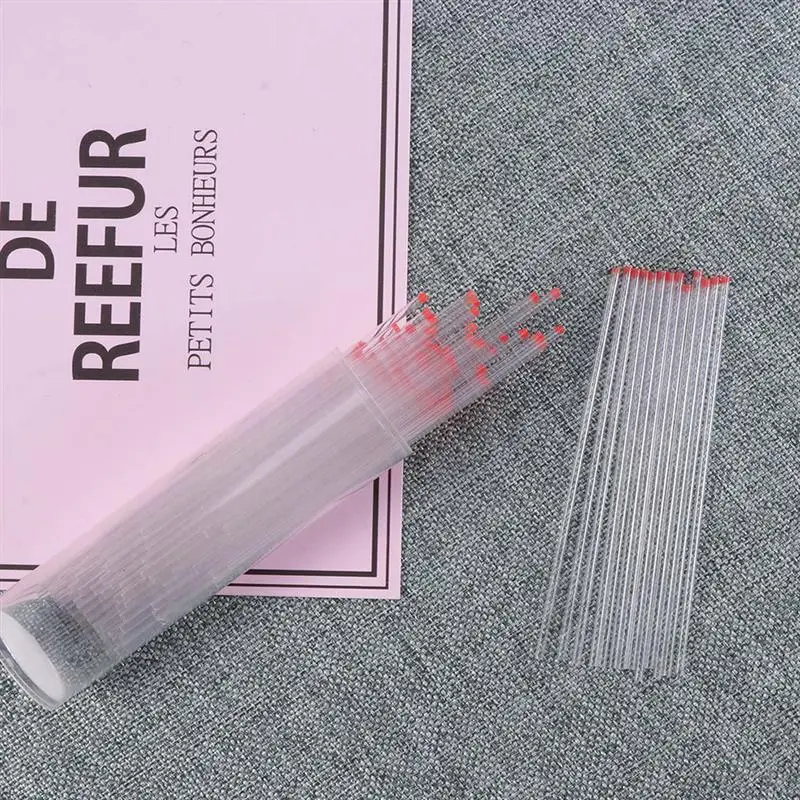 200PCS Glass Capillary Tube Micro Hematocrit Tubing Melting Tube Multi-Purpose Glass Tube For Clinic Hospital Use Red