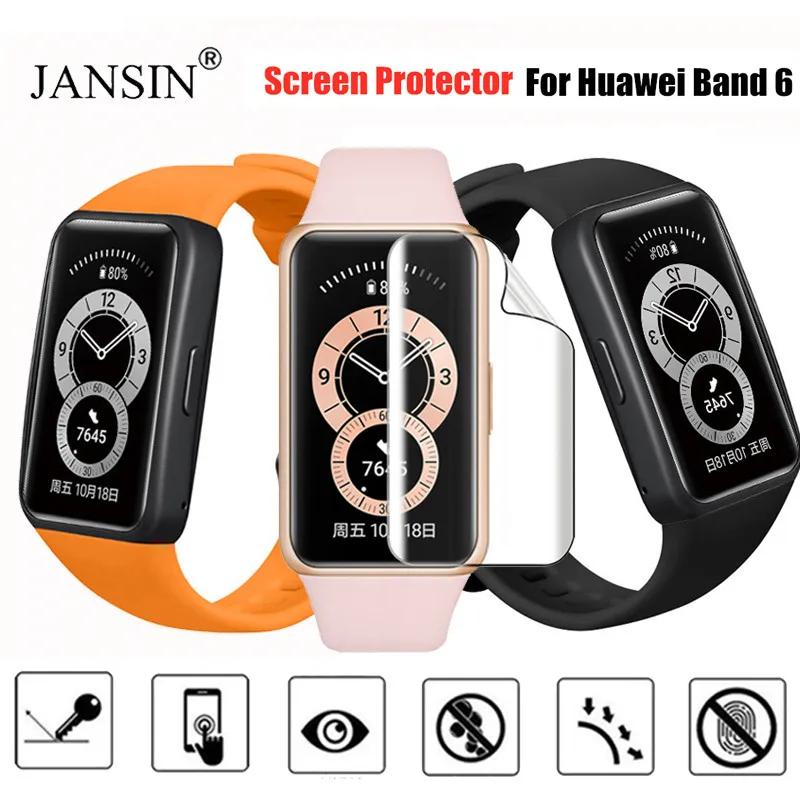 Soft Screen Protector Film For Huawei Band 6 Clear Protective Film For Huawei Band 6 Pro/Honor Band 6 Watch Portective Films