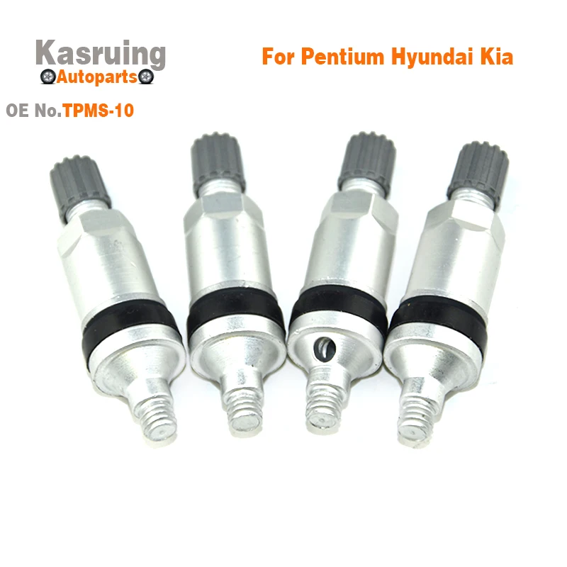 4pcs Aluminum TPMS Tire Valves for Hyundai Tubeless Valve for Kia Tyre Pressure Monitor System Sensor Valve Stem Repair Kit