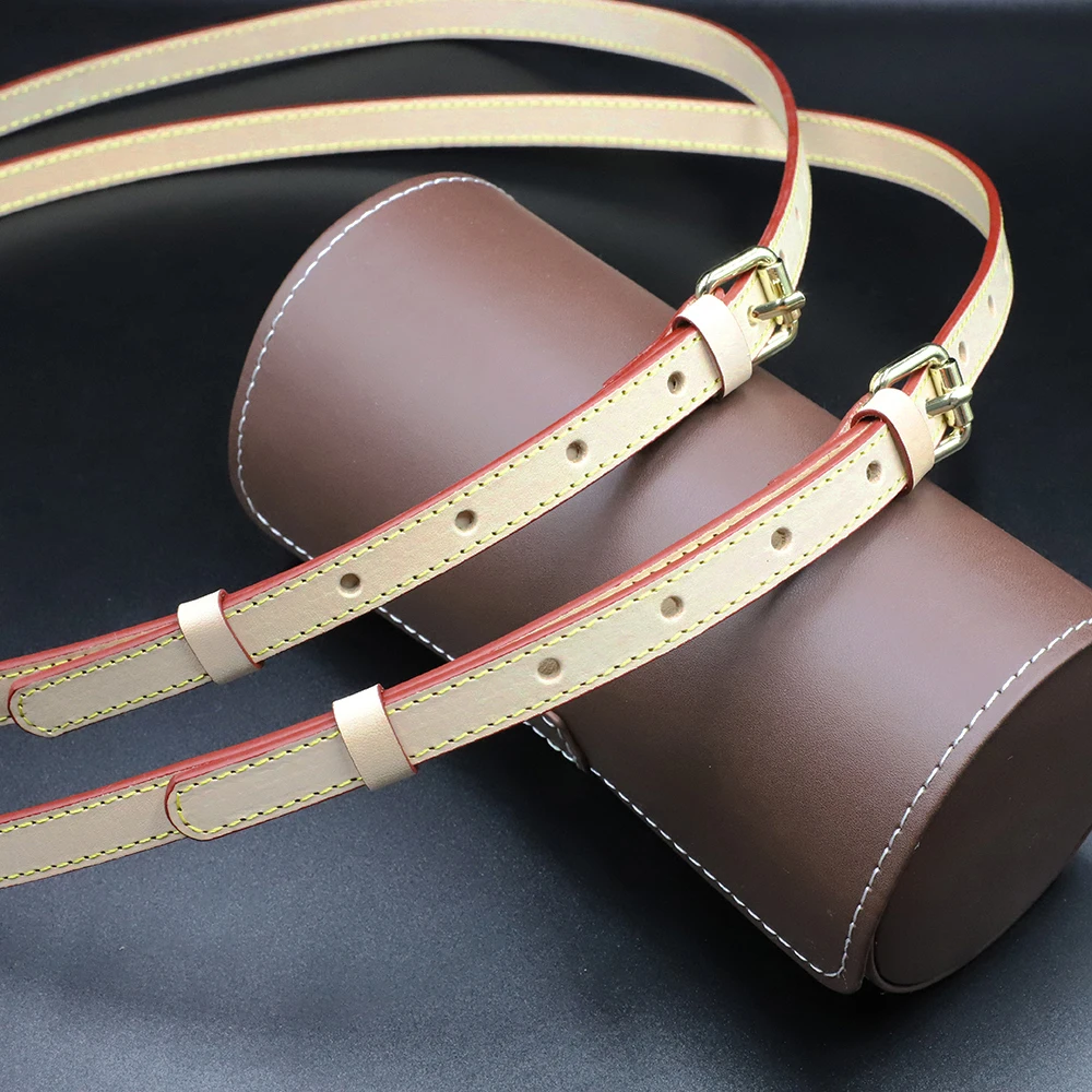 Vegetable Tanned Leather Bag Strap Handles Handbag Adjustable Shoulder Replacement Parts Belt for Women Bag Accessories