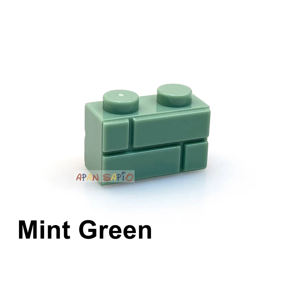400 Stück DIY Bausteine Wandfiguren Ziegel 1x2 Punkte pädagogisches kreatives Spielzeug für Kinder Größe kompatibel mit 98283
