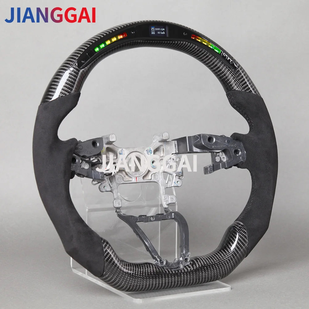 Carbon Fiber LED Steering Wheel For Honda accord 10th 2018 2019 2020 2021 Alcantara Perforated Leather Steering Wheel