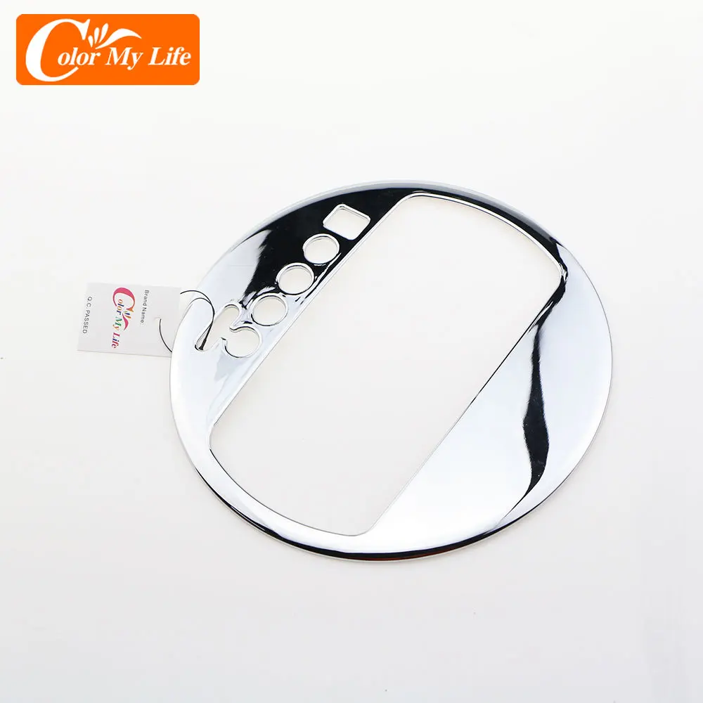 ABS Chrome for Kia Sportage SL 3 R Sportage3 SportageR 2011 - 2015 LHD AT Car Gear Head Shift Knob Panel Cover Trim Sticker