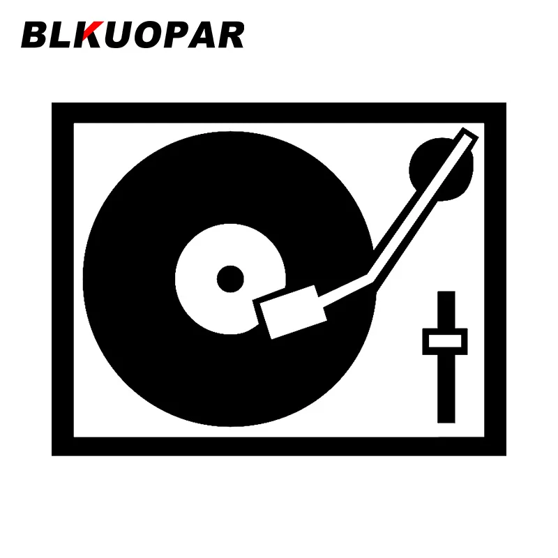 BLKUOPAR for DJ Turntable Car Sticker Creative Waterproof Decal Personality Windows Motorcycle Surfboard Car Door Protector