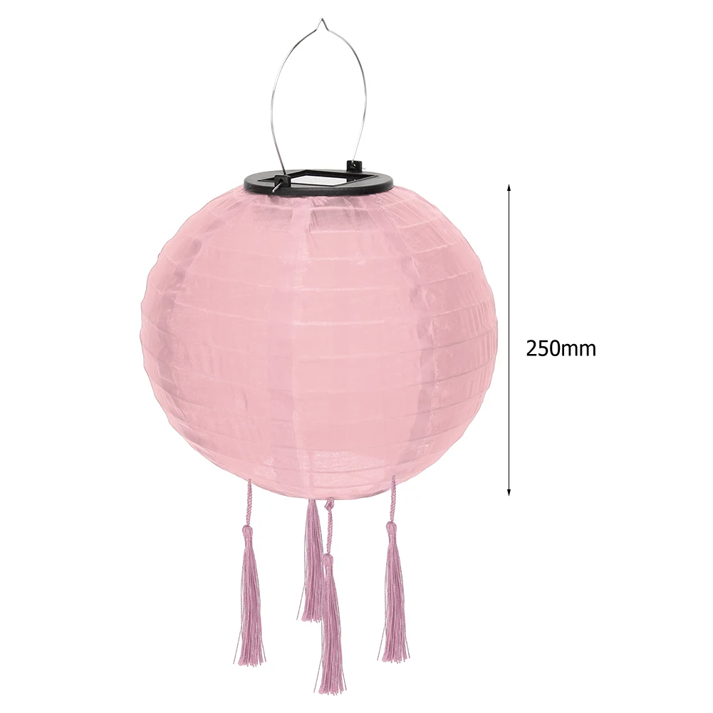 Gikmstpee 12-Inch Solar Chinese Lantern – Waterproof Hanging LED Light For Outdoor/Indoor Garden Decor (Purple)
