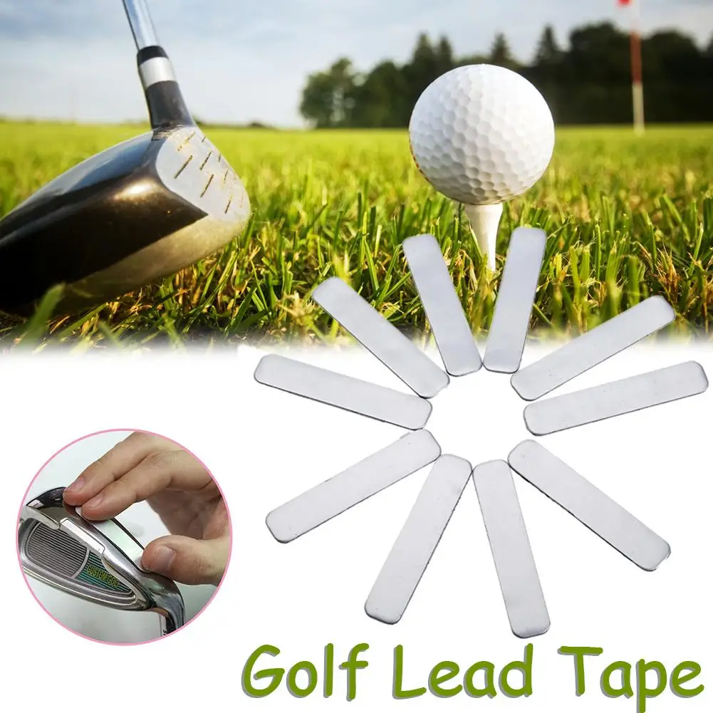 10 PCS Golfer Adhesive Lead Tape Strips Add Swing Power Weight To GOLF CLUB Tennis Racket Iron Putter Racquets Golf Accessaries