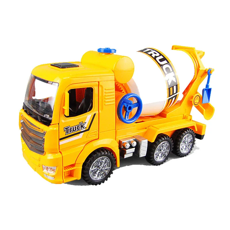 Simulation Electric Universal Engineering Vehicle Toy Cement Mixer Truck Toy Universal Car Model Toy With Light Music For Kids