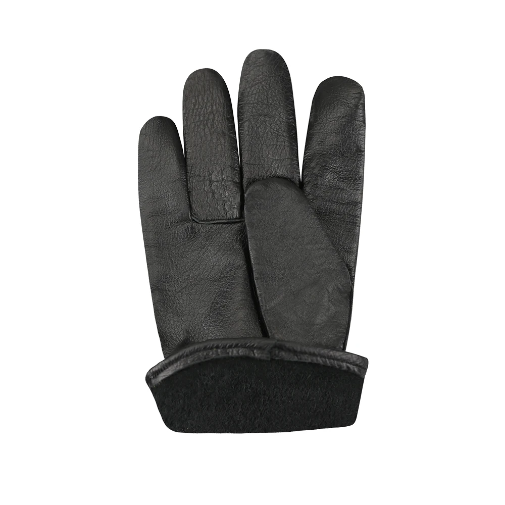 Guantes de trabajo de cuero negro para conductores de motocicleta, guante de trabajo de seguridad de cuero de vaca para hombres y mujeres, sin forro