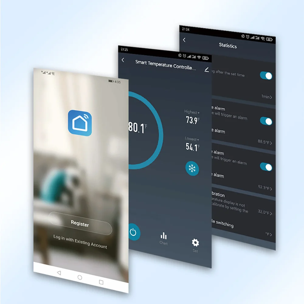 WIFI Aquarium Temperature Controller Socket EU Outlet Digital Data Alarm Temp Incubator Tuya Smart Life Alexa Google Assistant