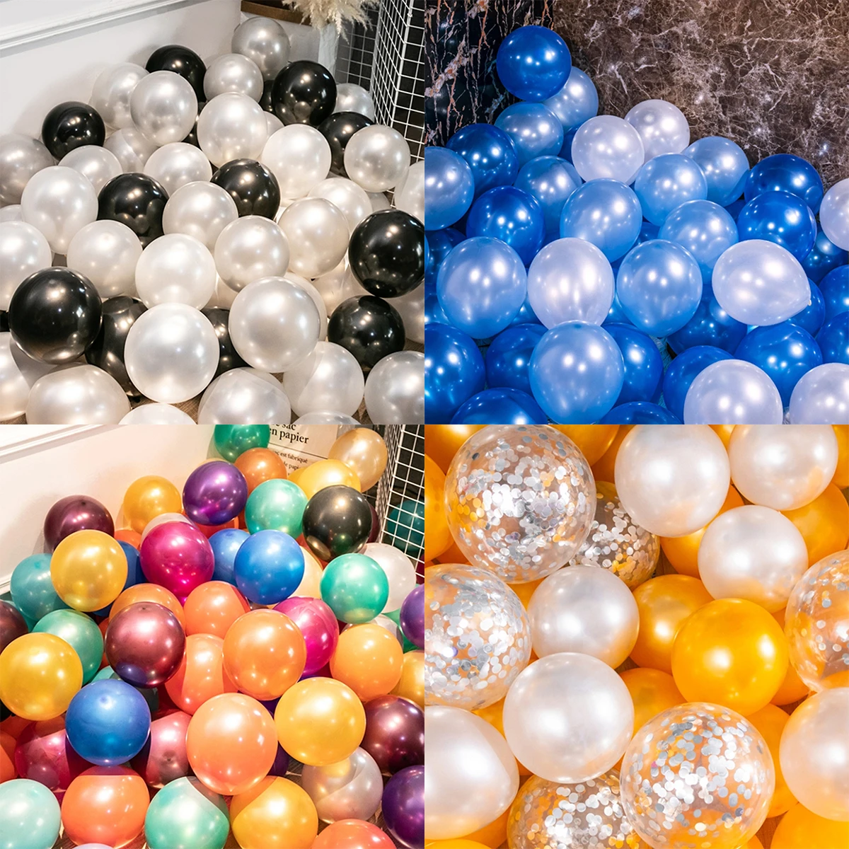 

10inch 40PCS Latex Pearl Gold Silver Balloons Birthday Babyshower Valentine's Day Wedding Party Decorations Globos