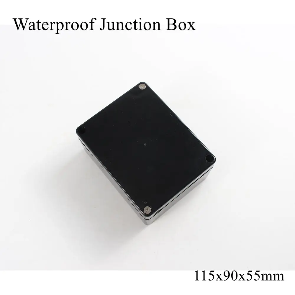 

115x90x55mm Waterproof Plastic Enclosure Box Black Outdoor Cable Wire Junction Box Electrical Project Case ABS IP65 115*90*55mm