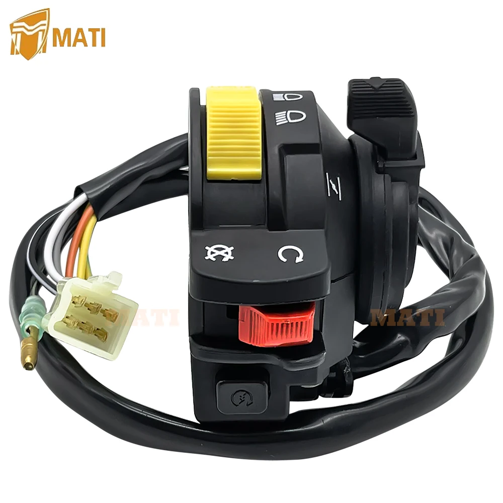 

Left Handlebar Switch Start Stop Headlight for Suzuki QuadRunner 250 LT-F250 1988-1989 37400-19B05 37400-19B03