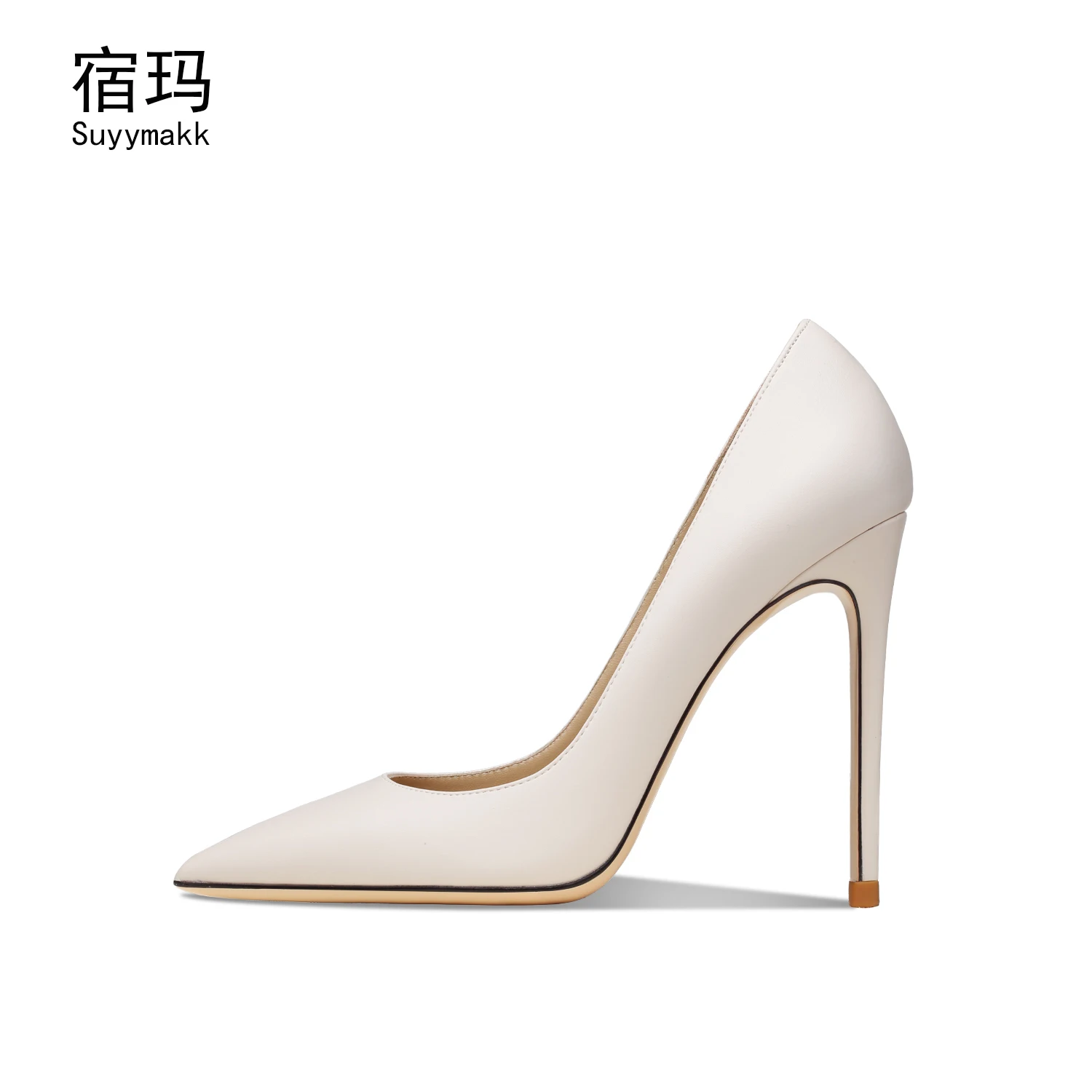 Heels for women shoes woman 2024 trend Real Leather Elegant Woman Shoes With Low Heel Luxury White Matte Classic Pumps Pointed T