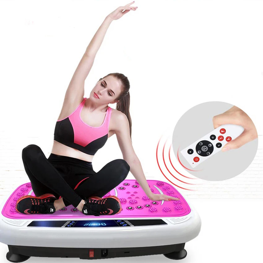 

120Kg Exercise Fitness Slim Vibration Machine Trainer Plate Platform Fat Burning Shaking Body Shaper With Remote Control 220V