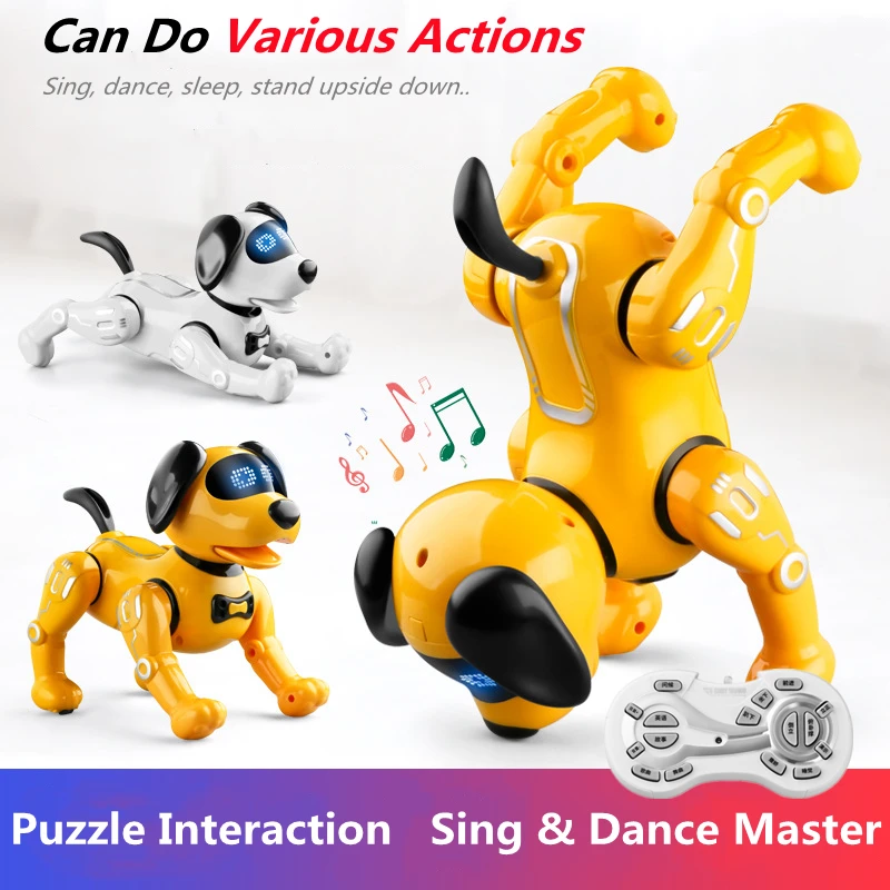 Intelligent Programming RC Robot Dog Bionic Action Touch Sensing Smart Interaction 60Mins Long Duration Children's Puzzle RC Dog