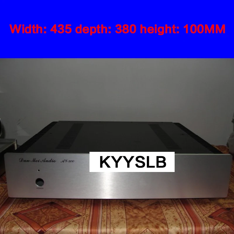 

KYYSLB 435*380*100mm Transistor Pure Power Amplifier Chassis Box House DIY Enclosure with Cooling Hole Amplifier Case Shell