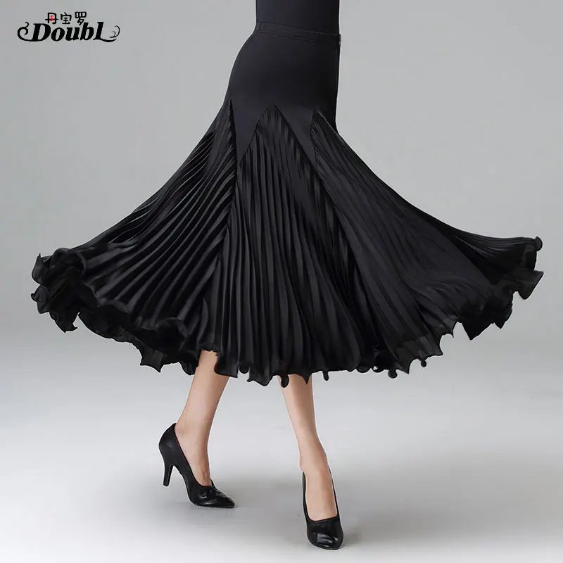 DOUBL ballroom dance large skirt waltz tango waltz foxtrot elegant evening party stage performance dancewear practise workout