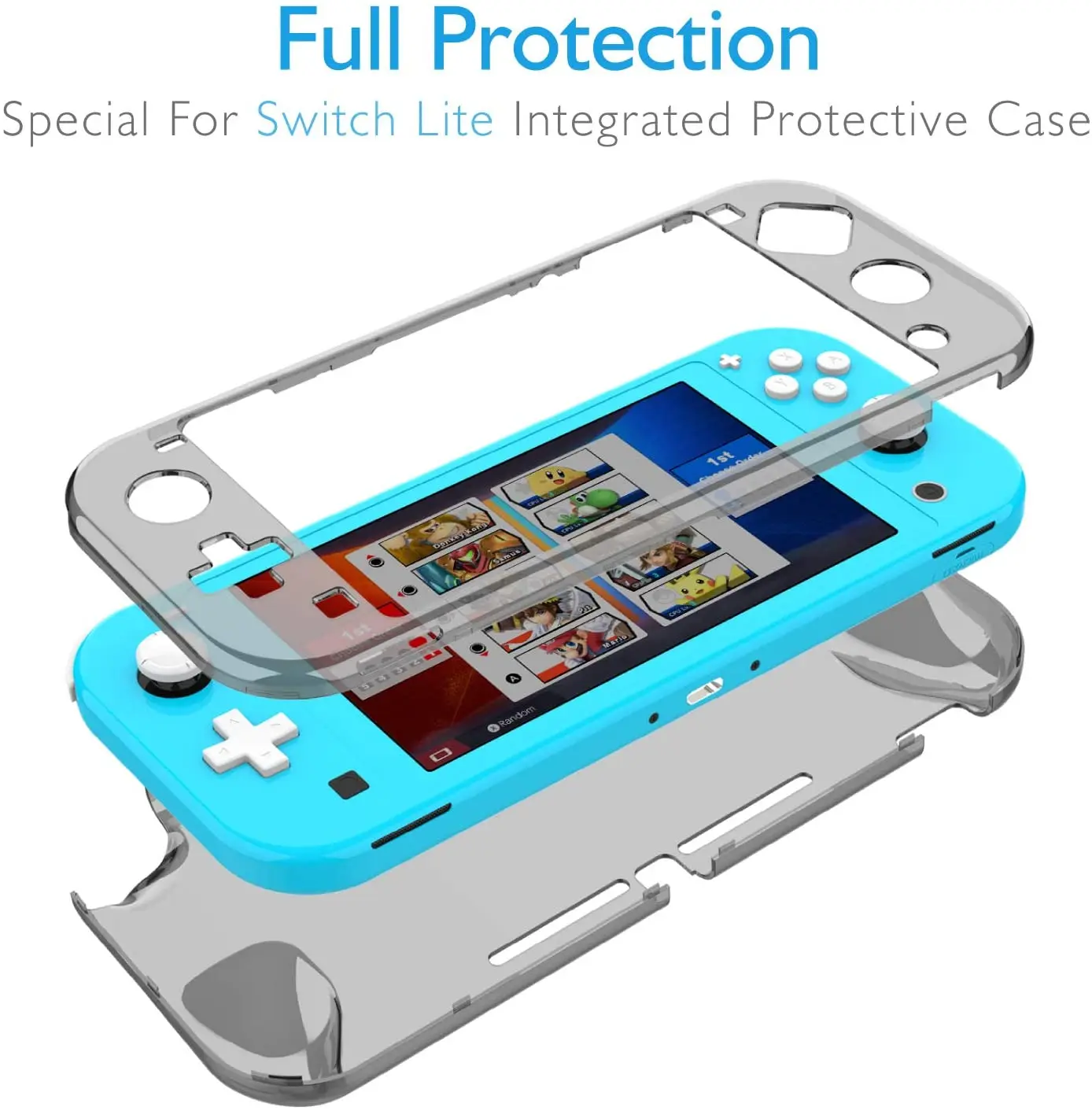 Mooroer-funda protectora de pantalla Compatible con Nintendo Switch Lite, carcasa protectora completa para Nintendo Switch Lite