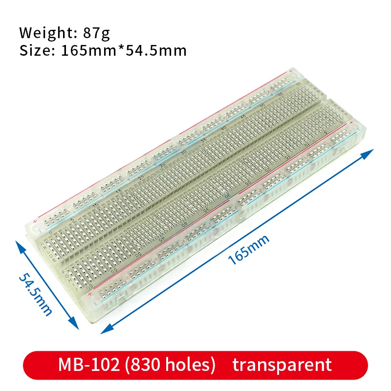 جديد MB-102 اللوح وحدة الطاقة + 830 نقطة النموذج لوح خبز اختبار تطوير لتقوم بها بنفسك لاردوينو عدة + 65 أسلاك توصيل معزز بالجملة