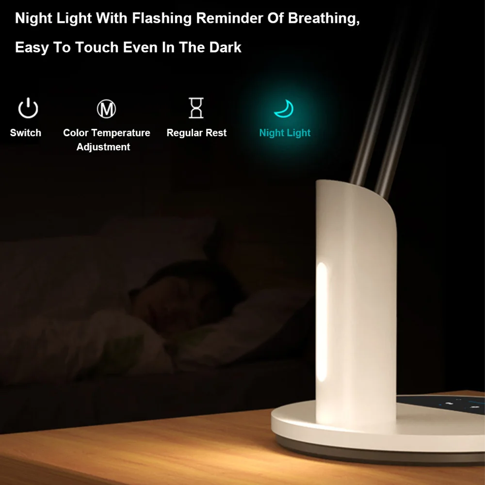 Home Indoor Lighting Led Eye Protection Students Learning Children'S Desk Bedside US Plug-In Country AA Level 20W Desk Lamp