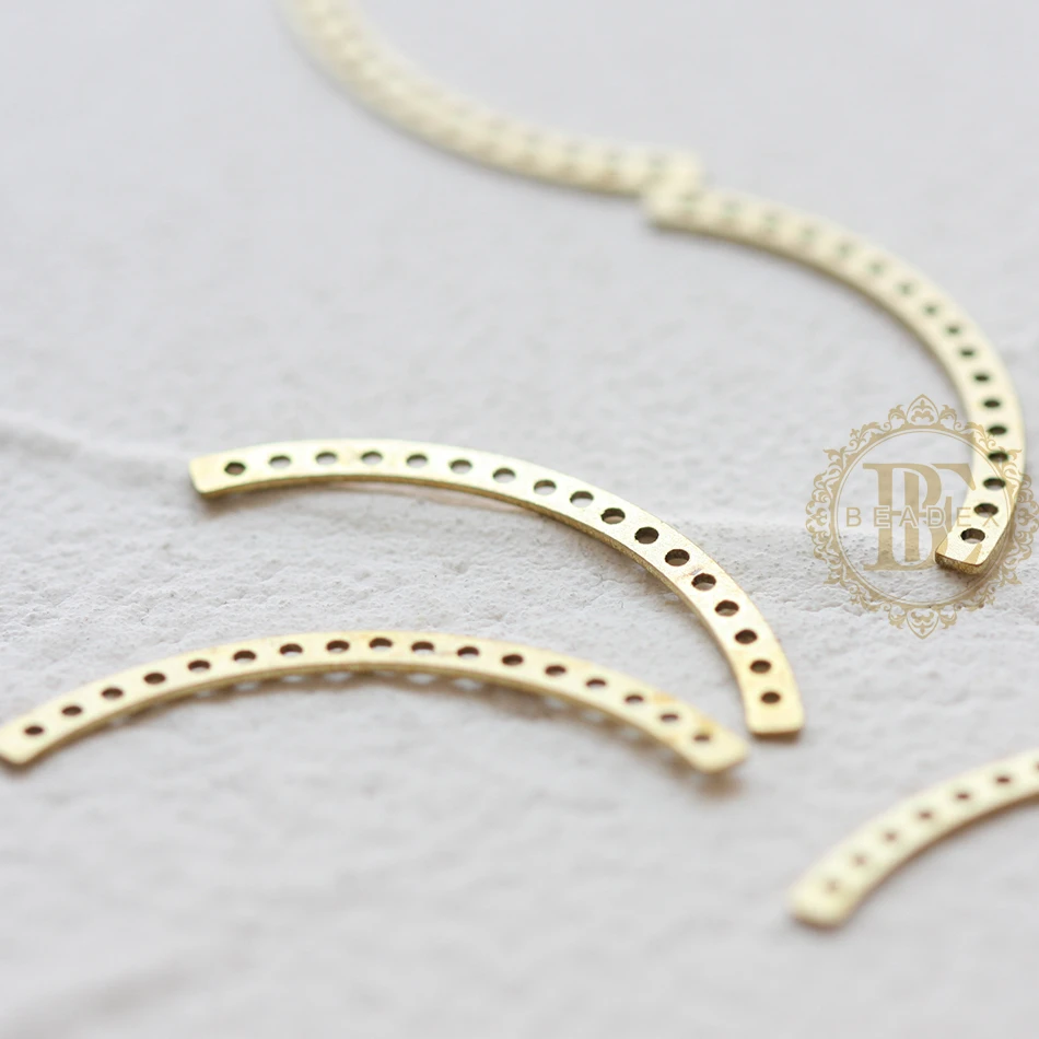 DIY Supply-Solid Raw Brass Finding Multiple Hole Link - 30x2mm (4636C)