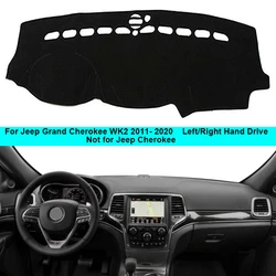 For Jeep Grand Cherokee WK2 2011 - 2020 LHD RHD 2 Layers Car Dashboard Cover Carpet Cape Rug Shade Carpet Dashmat Pad Protector