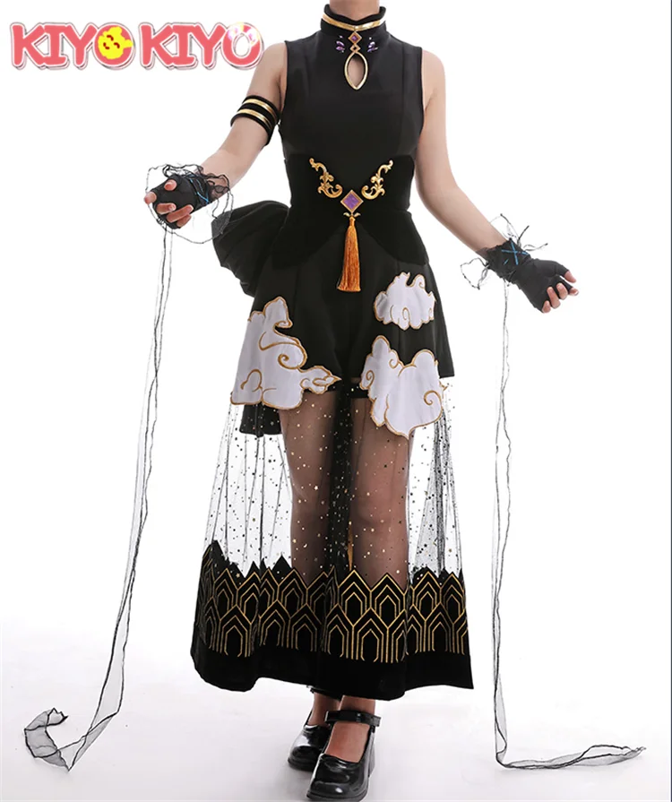 

KIYO-KIYO Game Arknights Cosplay Leizi Dress Cosplay Costume Halloween Costumes Sexy Cheongsam for Women