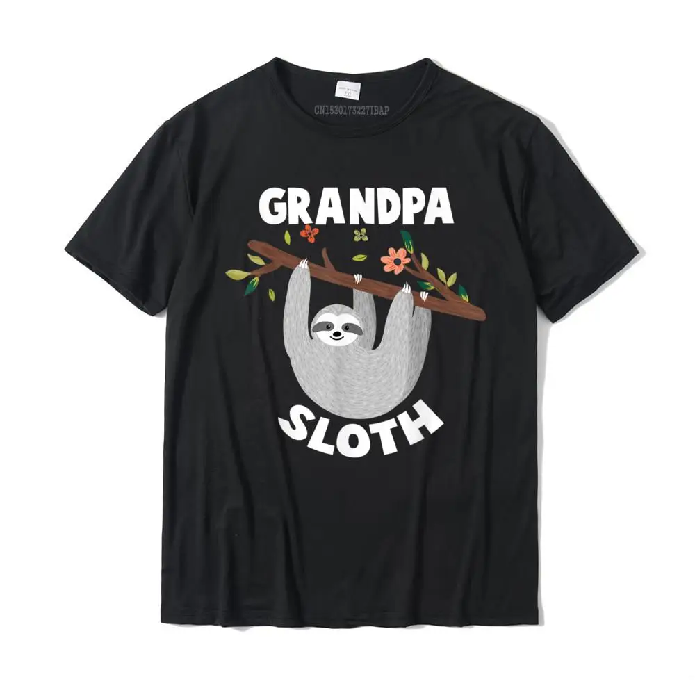 Grandpa Sloth Matching Family Shirts For Menwomen Shirts Camisas Casual Tops & Tees Oversized Cotton Men's Top T-Shirts