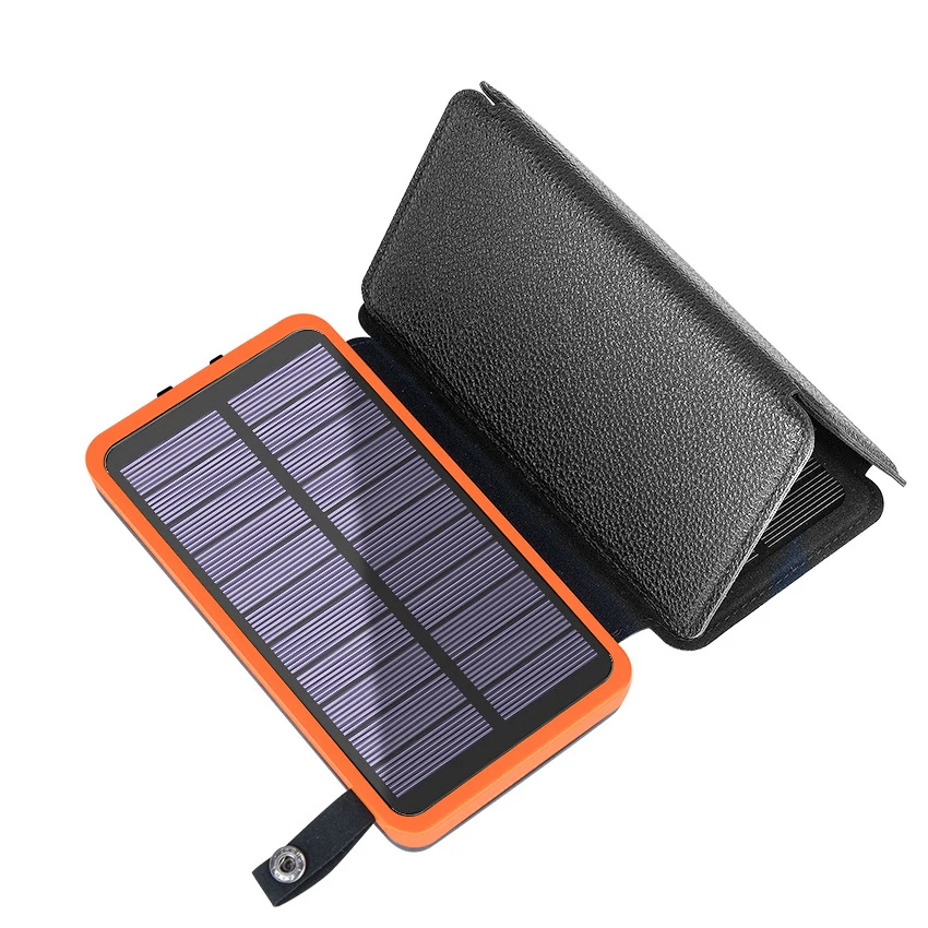 Solar Power Bank 10000mAh External Battery Solar Power Panel Phone Charging Poverbank For Smart Phone iPhone 11 Huawei Xiaomi