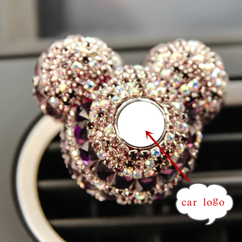 

Car Logo perfume Diamond Air conditioner Outlet clip decoration Car Air Freshener Car Styling Lady Perfumes 100 Original